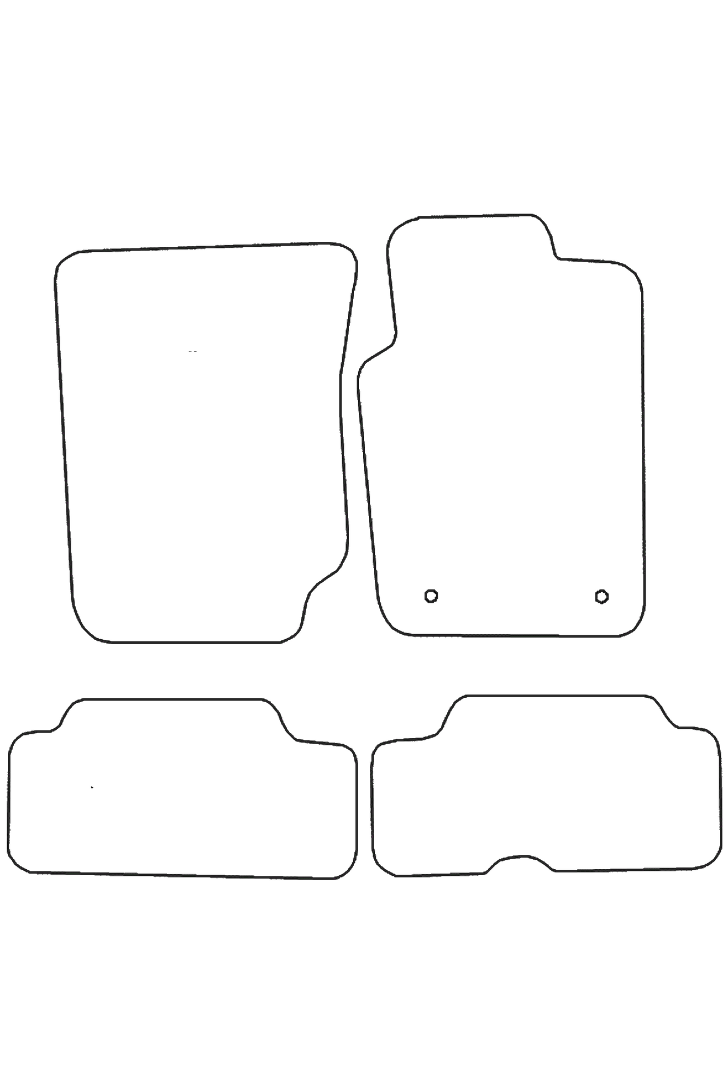 Mitsubishi L200 2006-2015 Tailored Front & Rear Rubber Mats