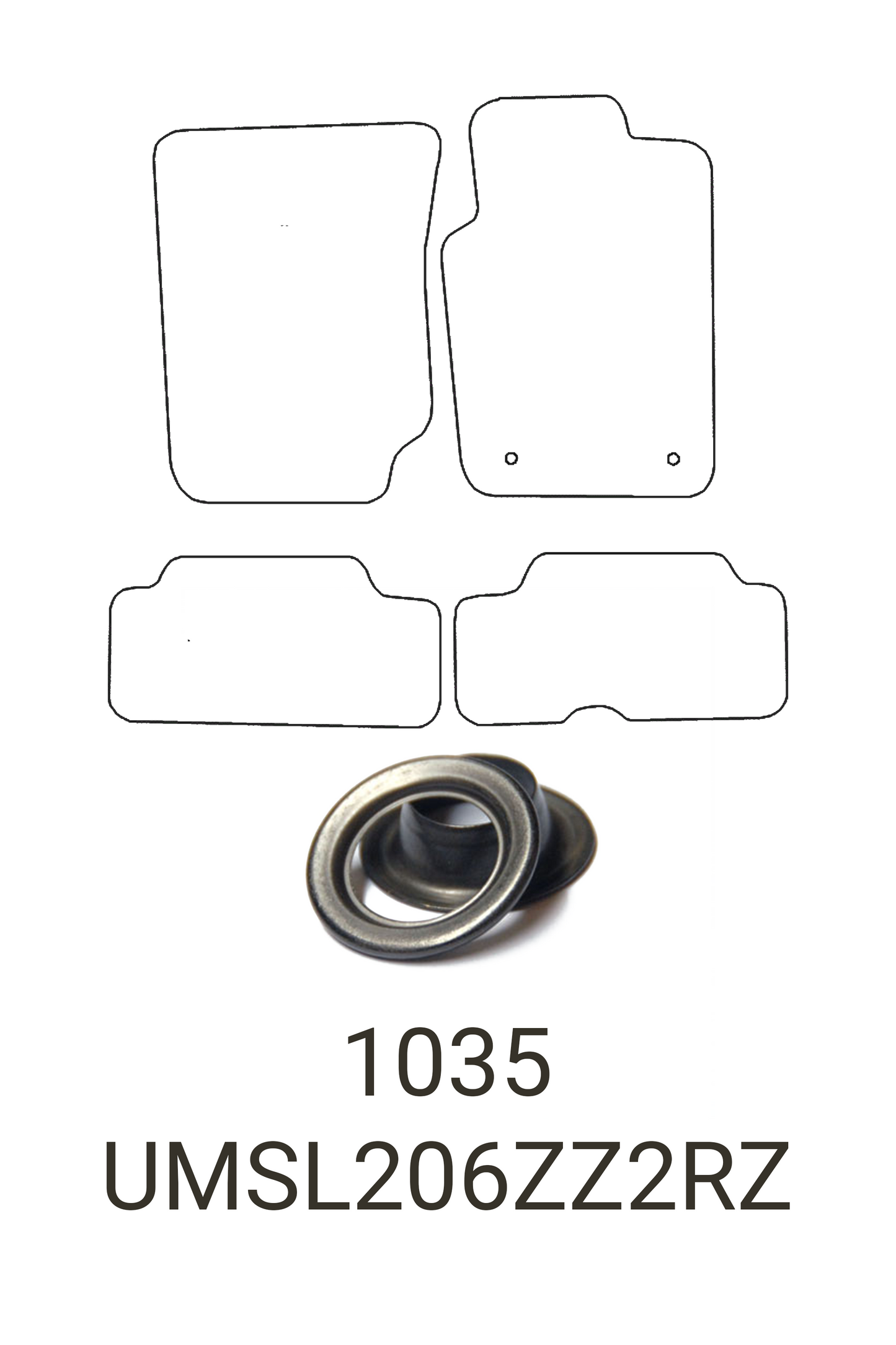 Mitsubishi L200 2006-2015 Tailored Front & Rear Rubber Mats