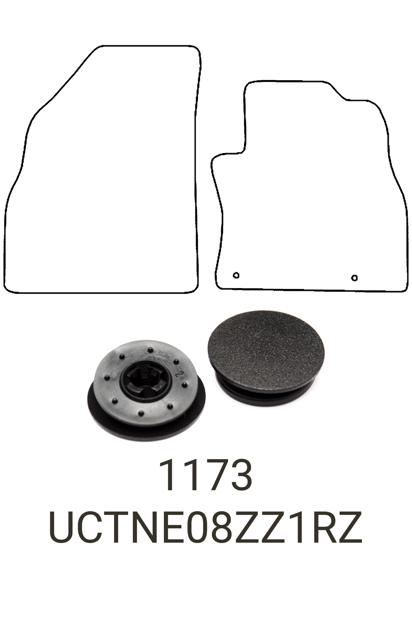 Citroen Nemo 2008+ Tailored Front Rubber Mats