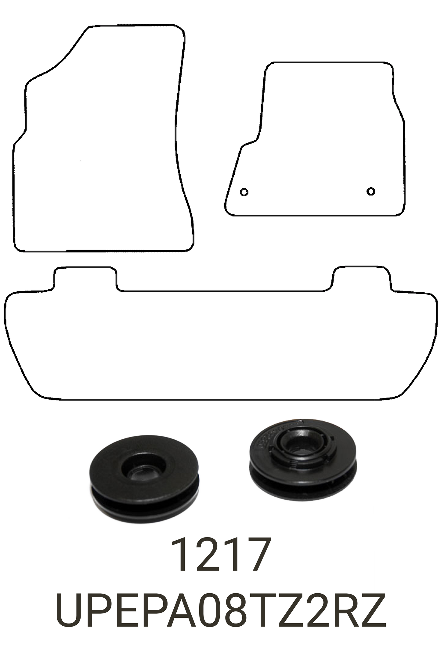 Peugeot Partner 2008-2018 Tailored Rubber Mats