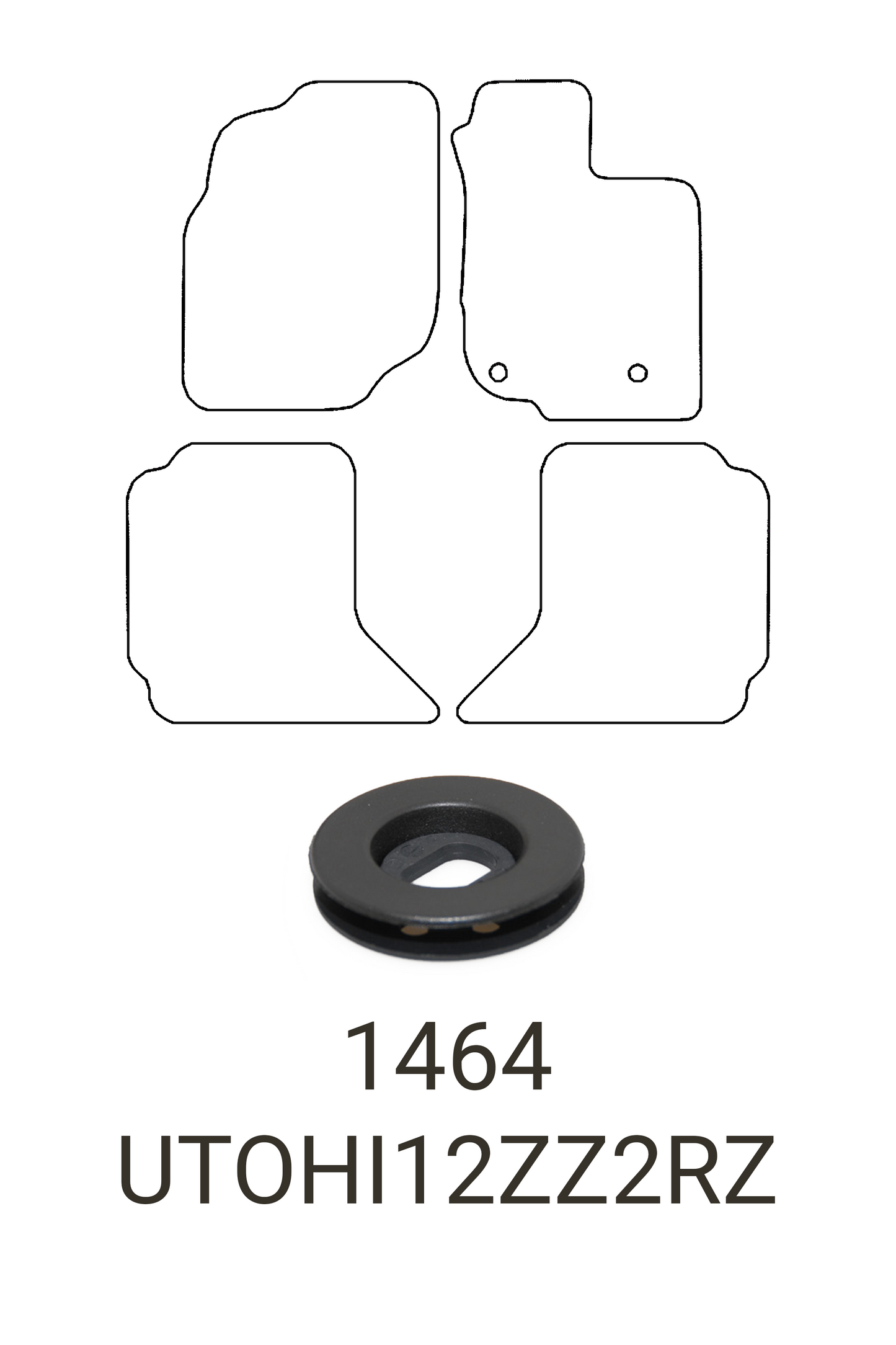 Toyota Hilux 2012-2016 Tailored Front & Rear Rubber Mats