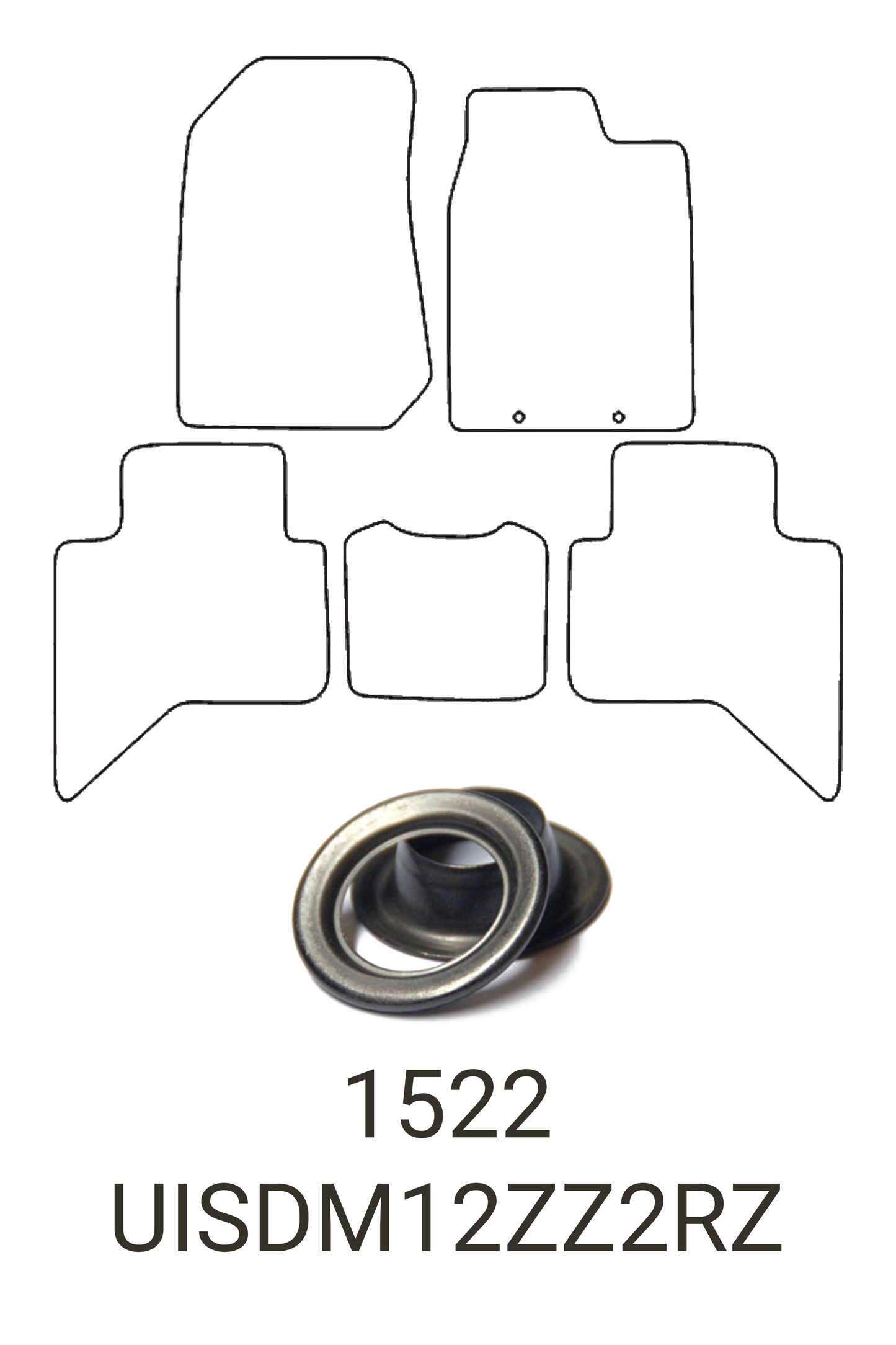 Isuzu D-Max 2012-2021 Tailored Front & Rear Rubber Mats