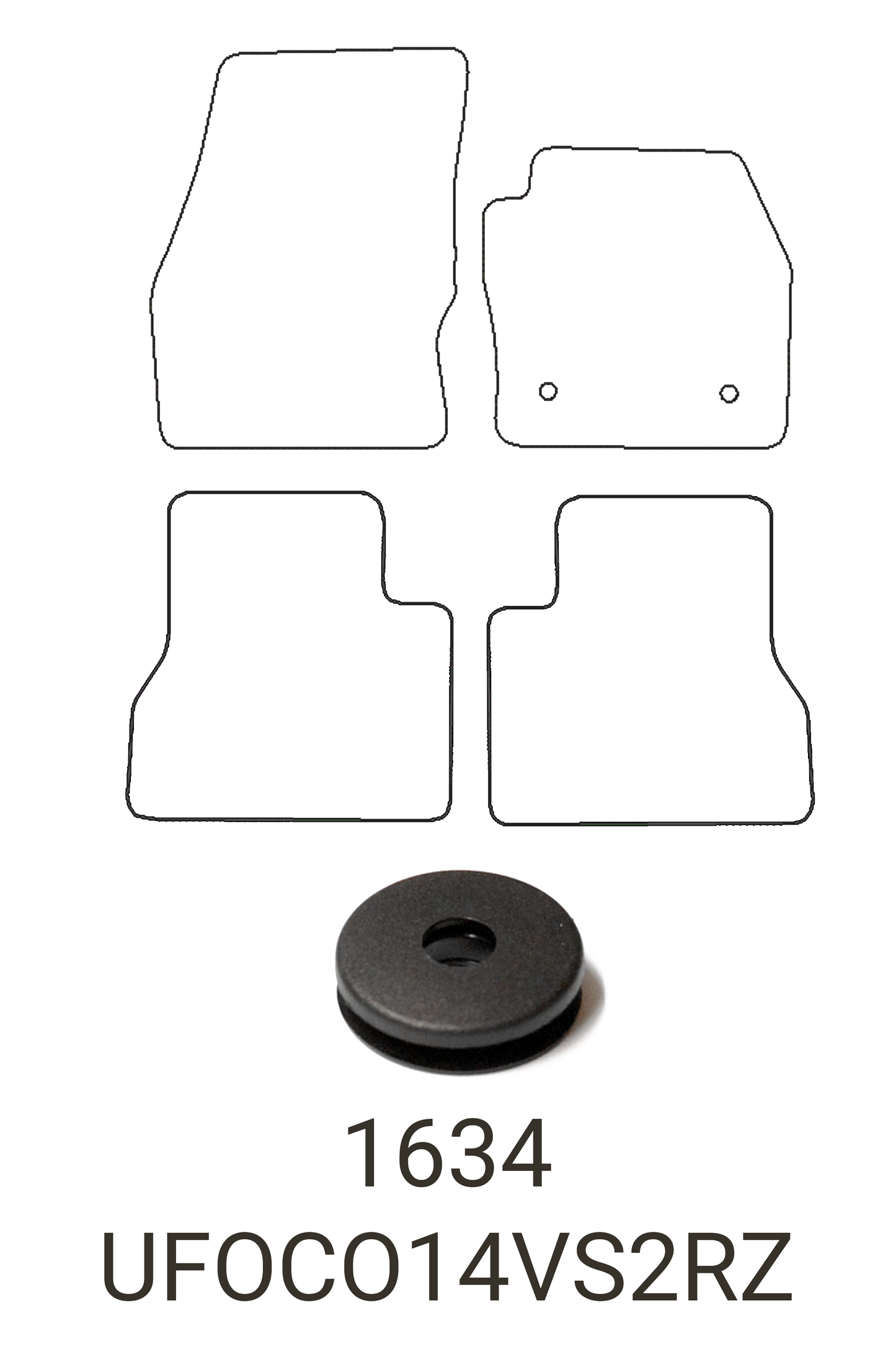 Ford Transit Connect DCIV SWB 2014+ Tailored Rubber Mats