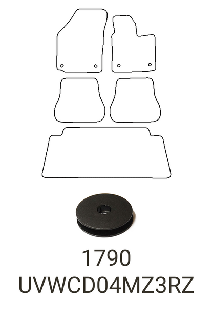 VW Volkswagen Caddy Maxi Life 2004-2021 Tailored Rubber Mats