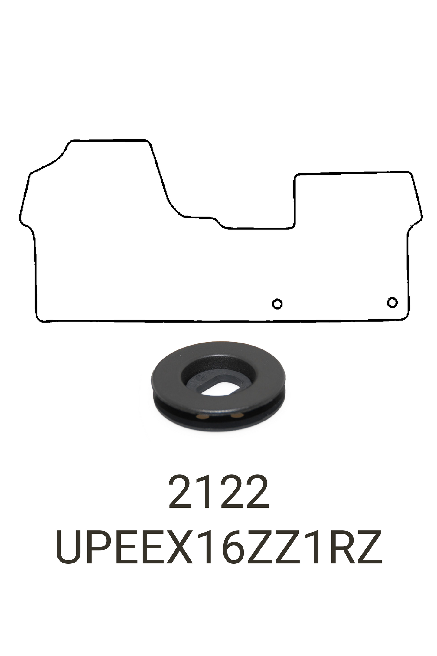 Peugeot Expert 2016+ Tailored Front Rubber Mat