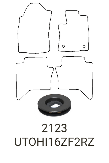 Toyota Hilux 2016+ Tailored Front & Rear Rubber Mats