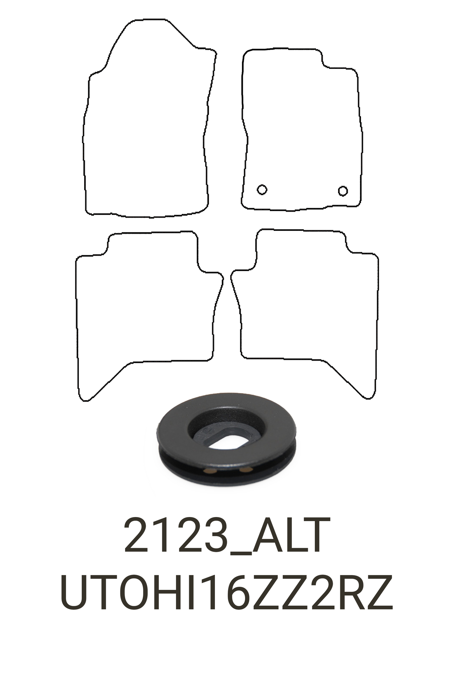 Toyota Hilux 2016+ Tailored Front & Rear Rubber Mats