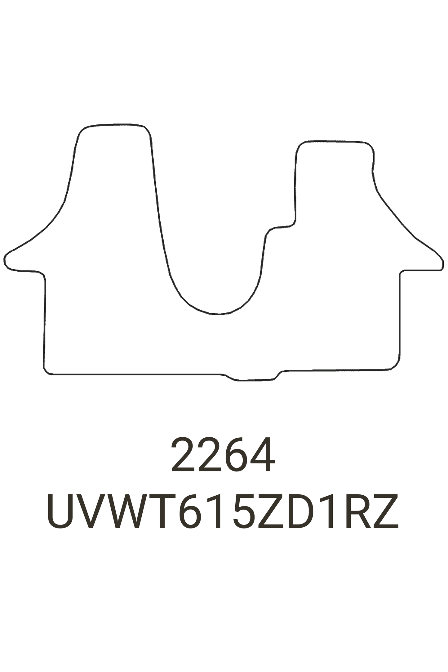 VW Volkswagen T6 2015+ Tailored Front Rubber Mats