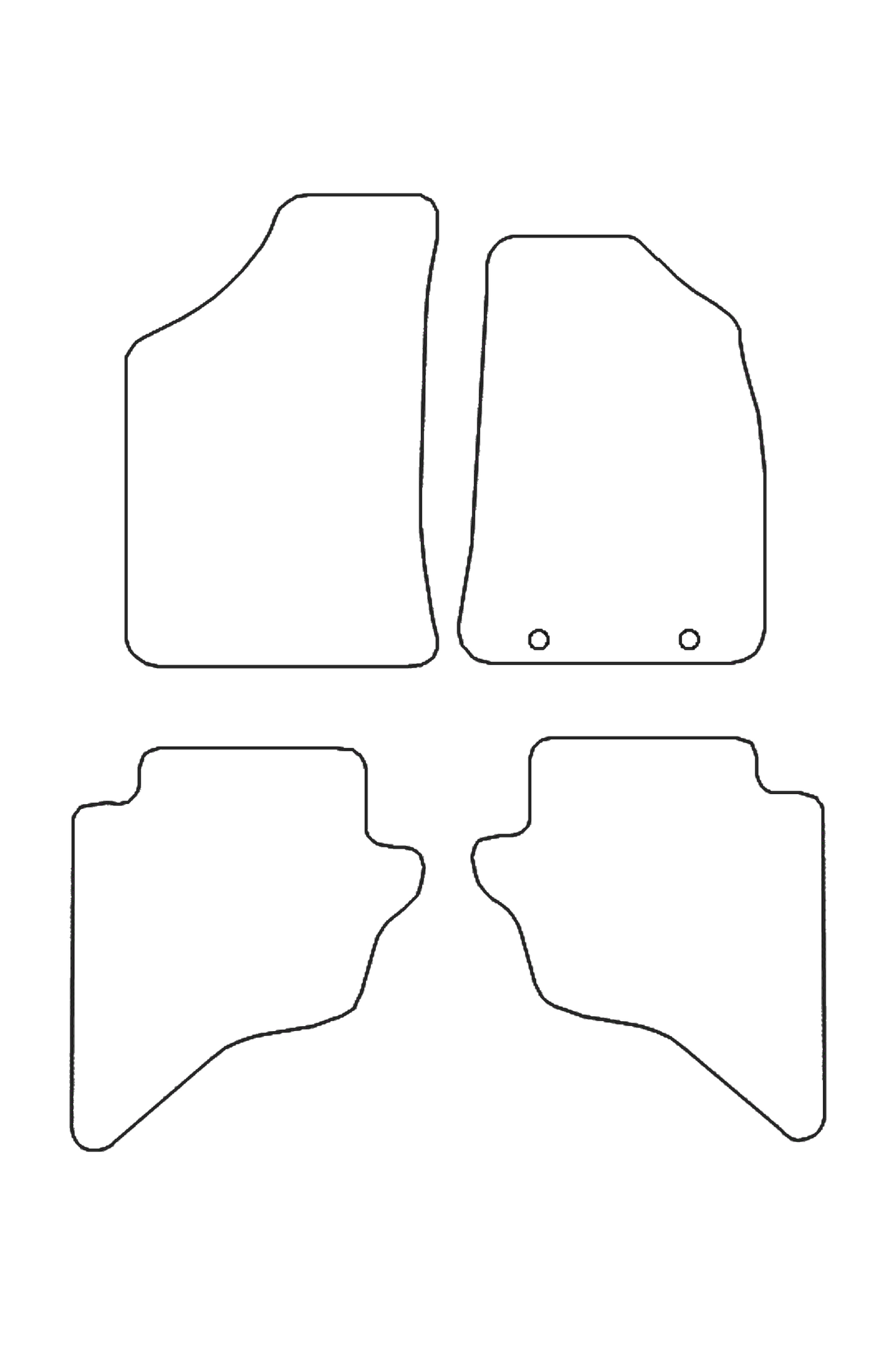 Ford Ranger 1999-2006 Tailored Front & Rear Rubber Mats