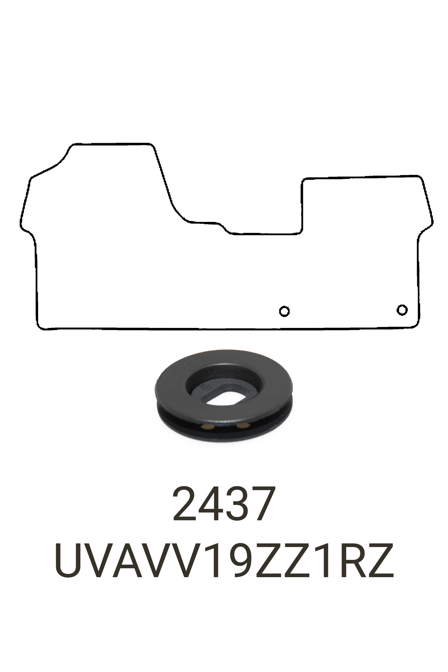 Vauxhall Vivaro 2019+ Tailored Front Rubber Mat