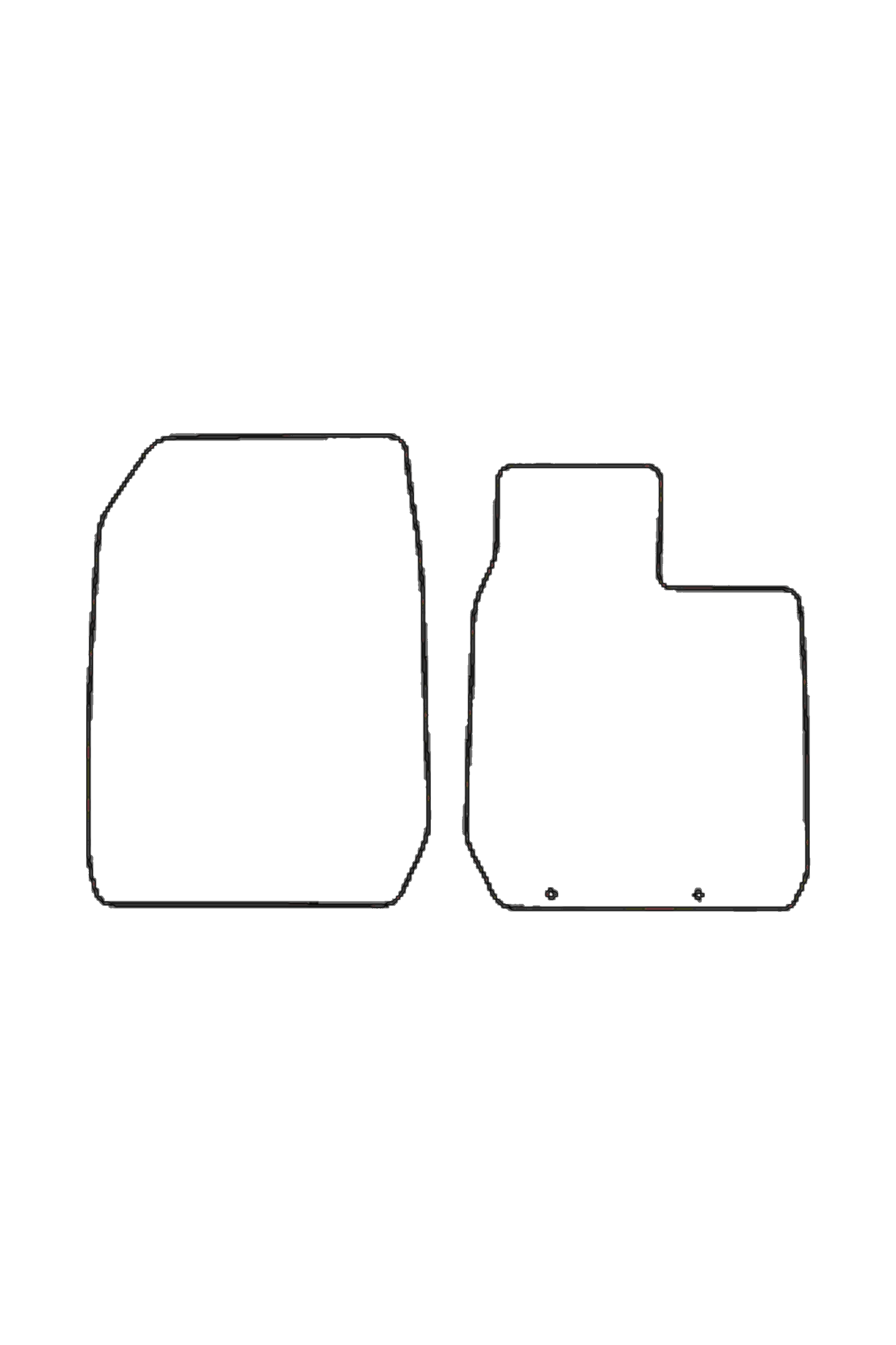 Isuzu D-Max 2021+ Tailored Front & Rear Rubber Mats