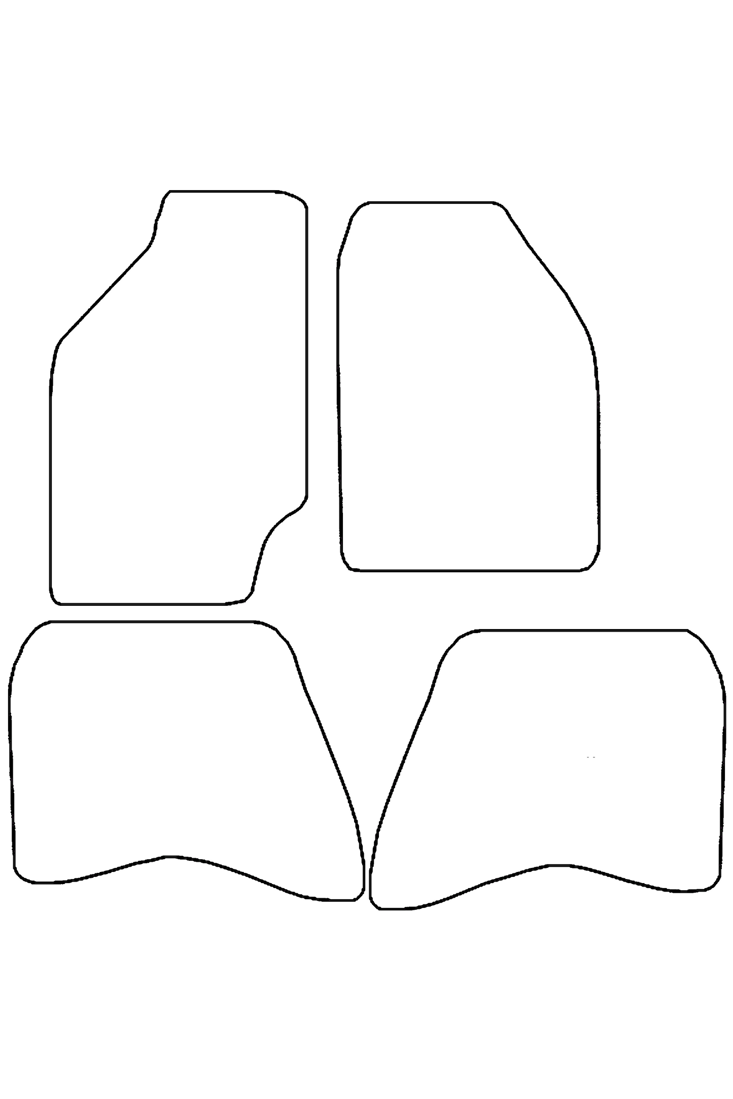 Mitsubishi L200 1996-2006 Tailored Front & Rear Rubber Mats