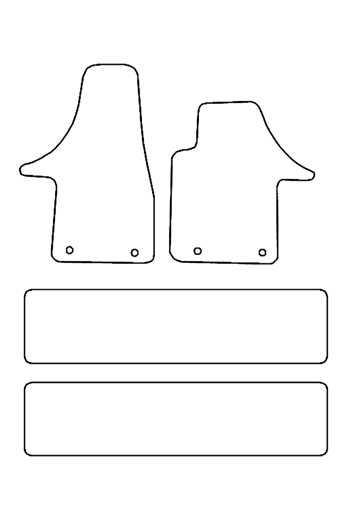 VW Volkswagen Caravelle 2003+ Tailored Rubber Mats