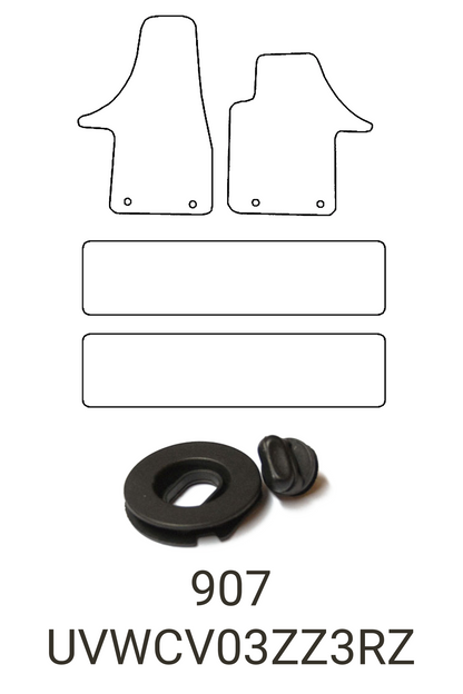 VW Volkswagen Caravelle 2003+ Tailored Rubber Mats