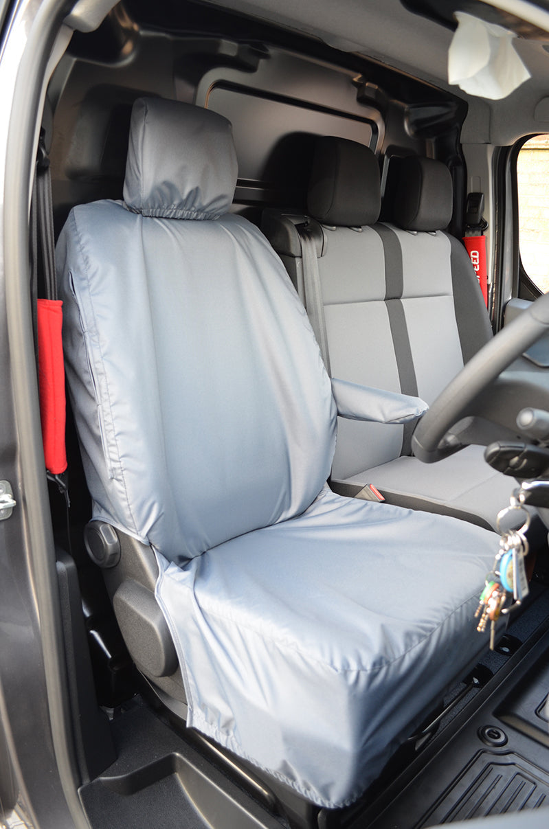 Citroen Dispatch 2016+ Tailored Waterproof Driver Seat Cover Grey Seat Covers 4 Vans Ltd