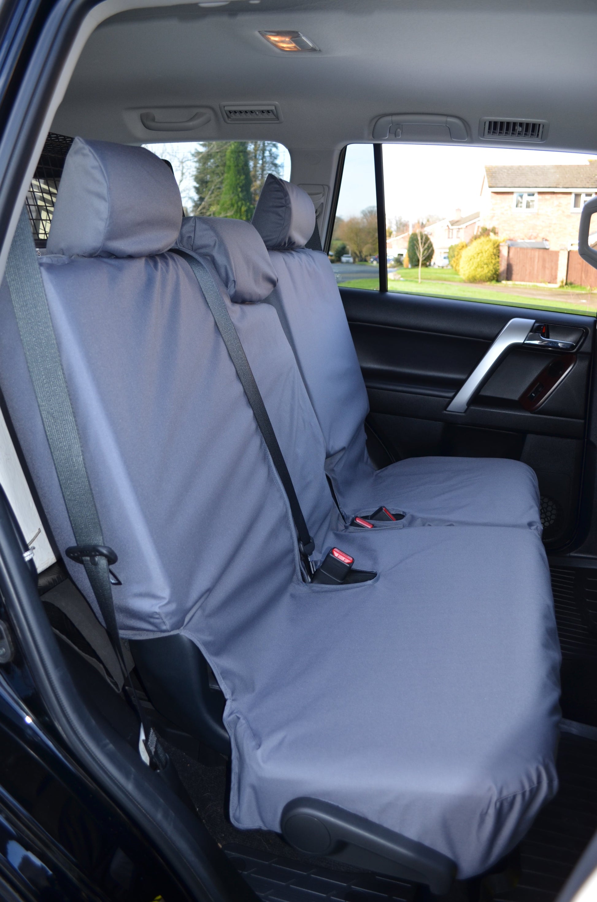 Toyota Land Cruiser 2009+ Tailored and Waterproof Seat Covers Grey / Rear Seat Covers 4 Vans Ltd