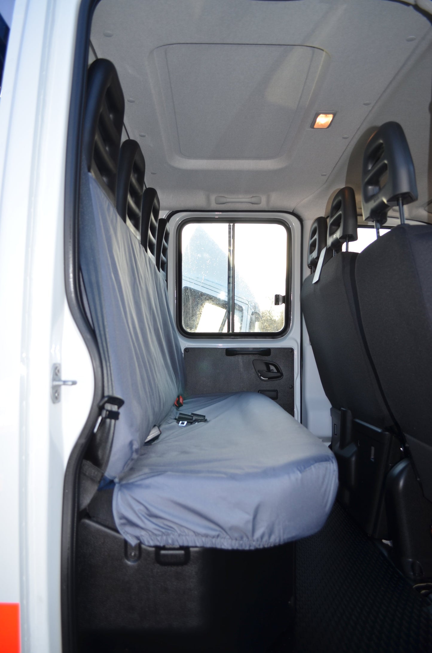 Iveco Daily Van 2014 Onwards Tailored Rear Seat Covers Grey Seat Covers 4 Vans Ltd