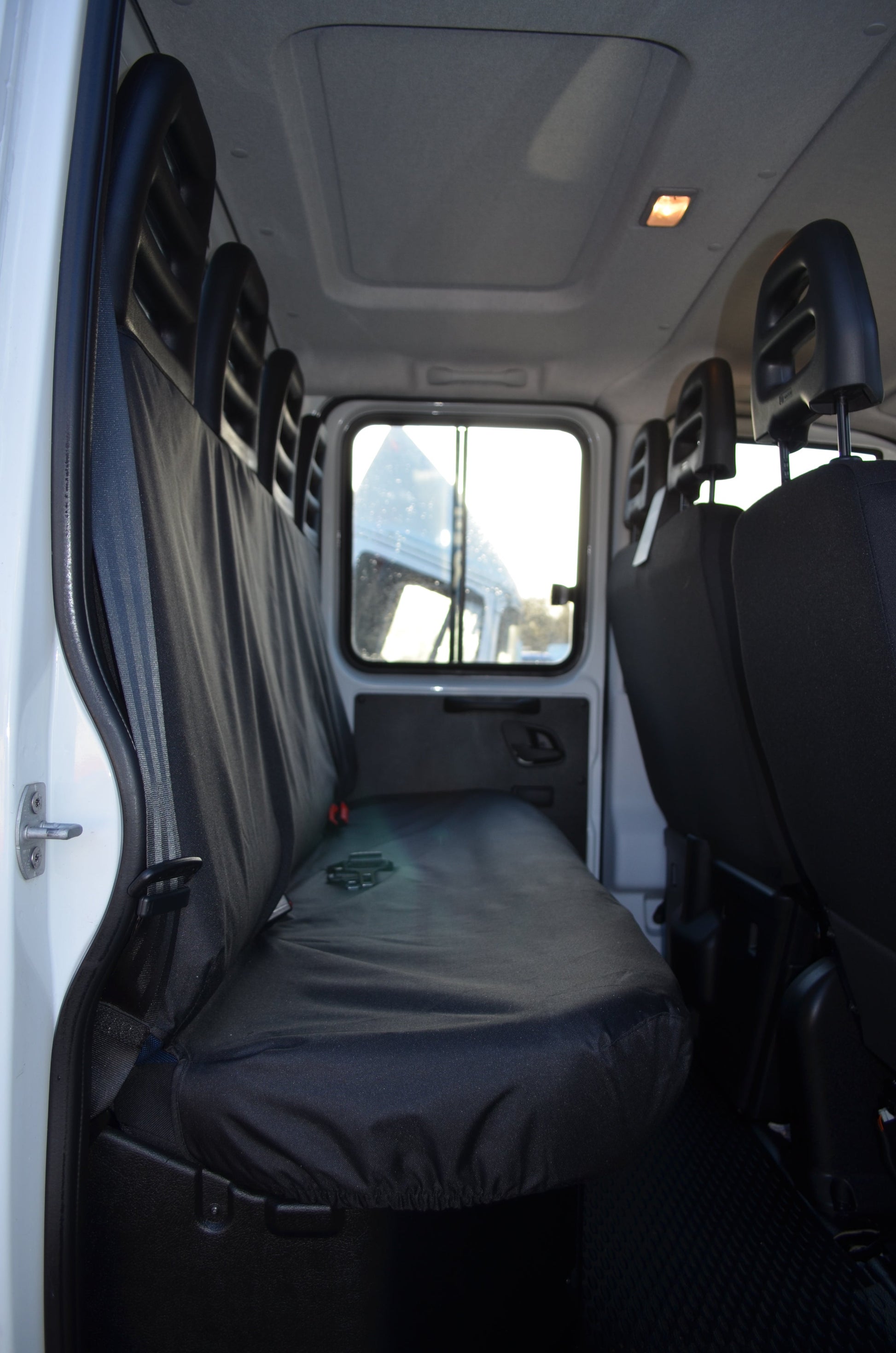 Iveco Daily Van 2014 Onwards Tailored Rear Seat Covers Black Seat Covers 4 Vans Ltd