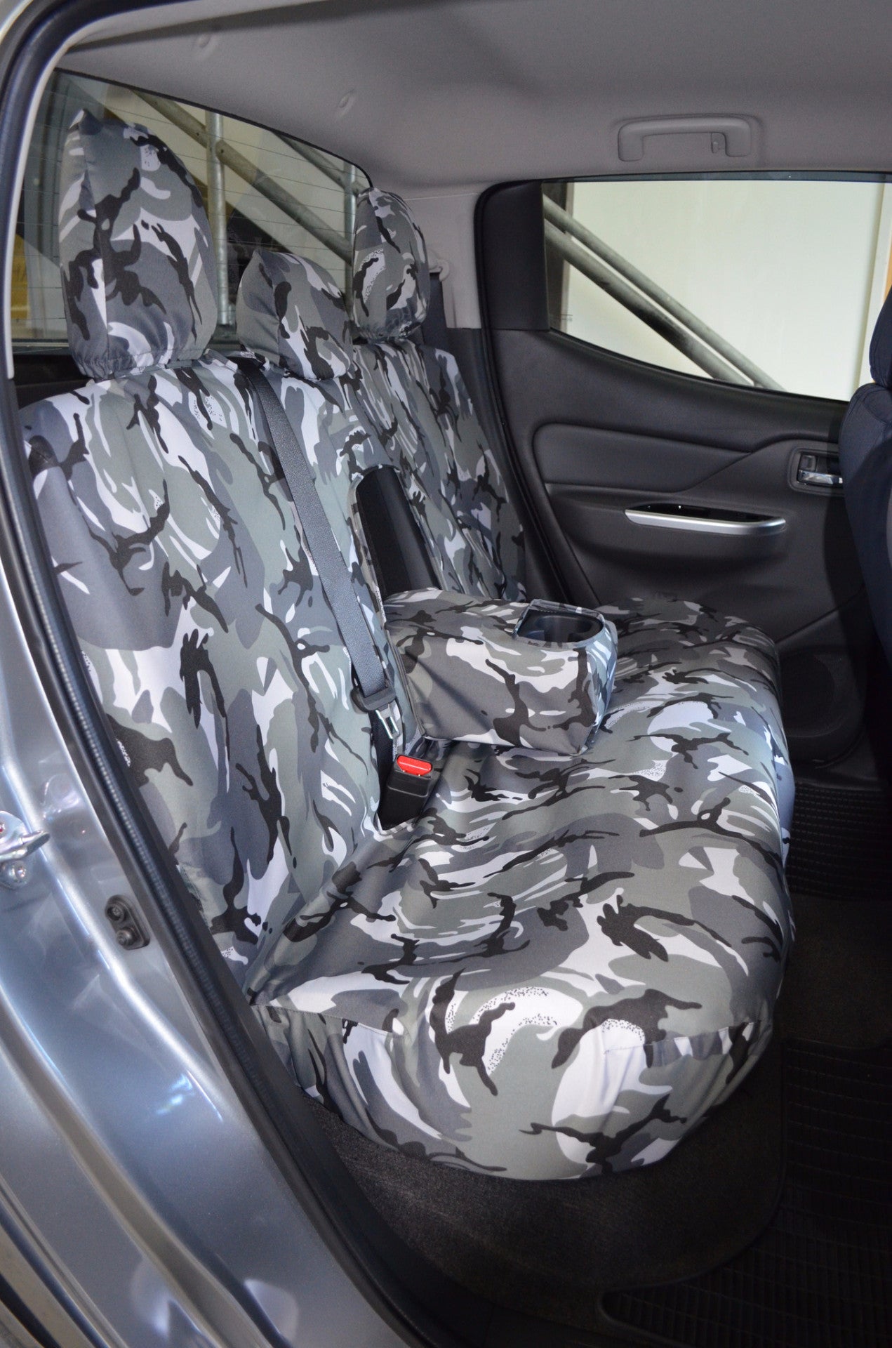 Mitsubishi L200 Mk 7 Double Cab (2015 Onwards) Tailored Seat Covers Rear Seats / Urban Camo Seat Covers 4 Vans Ltd