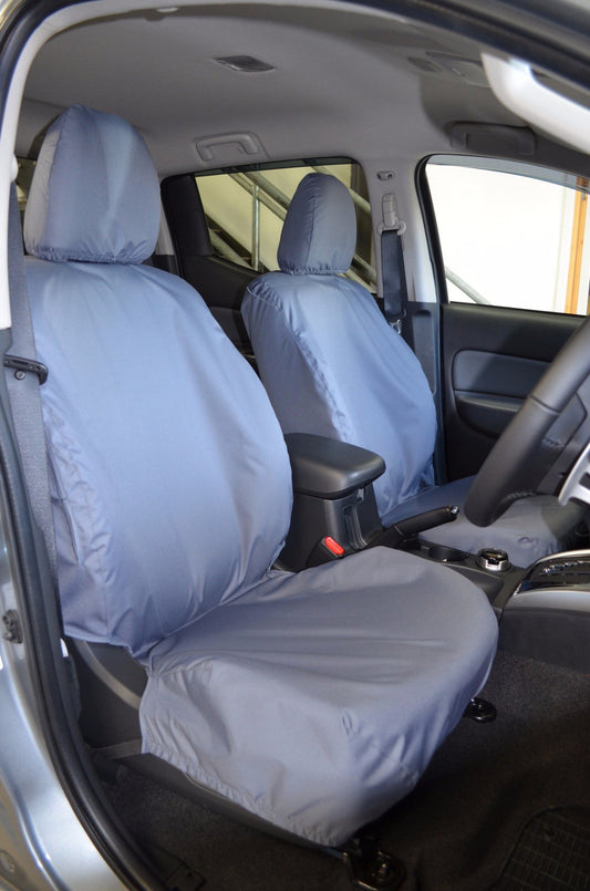 Fiat Fullback 2016 Onwards Tailored Seat Covers Front Seats / Grey Seat Covers 4 Vans Ltd