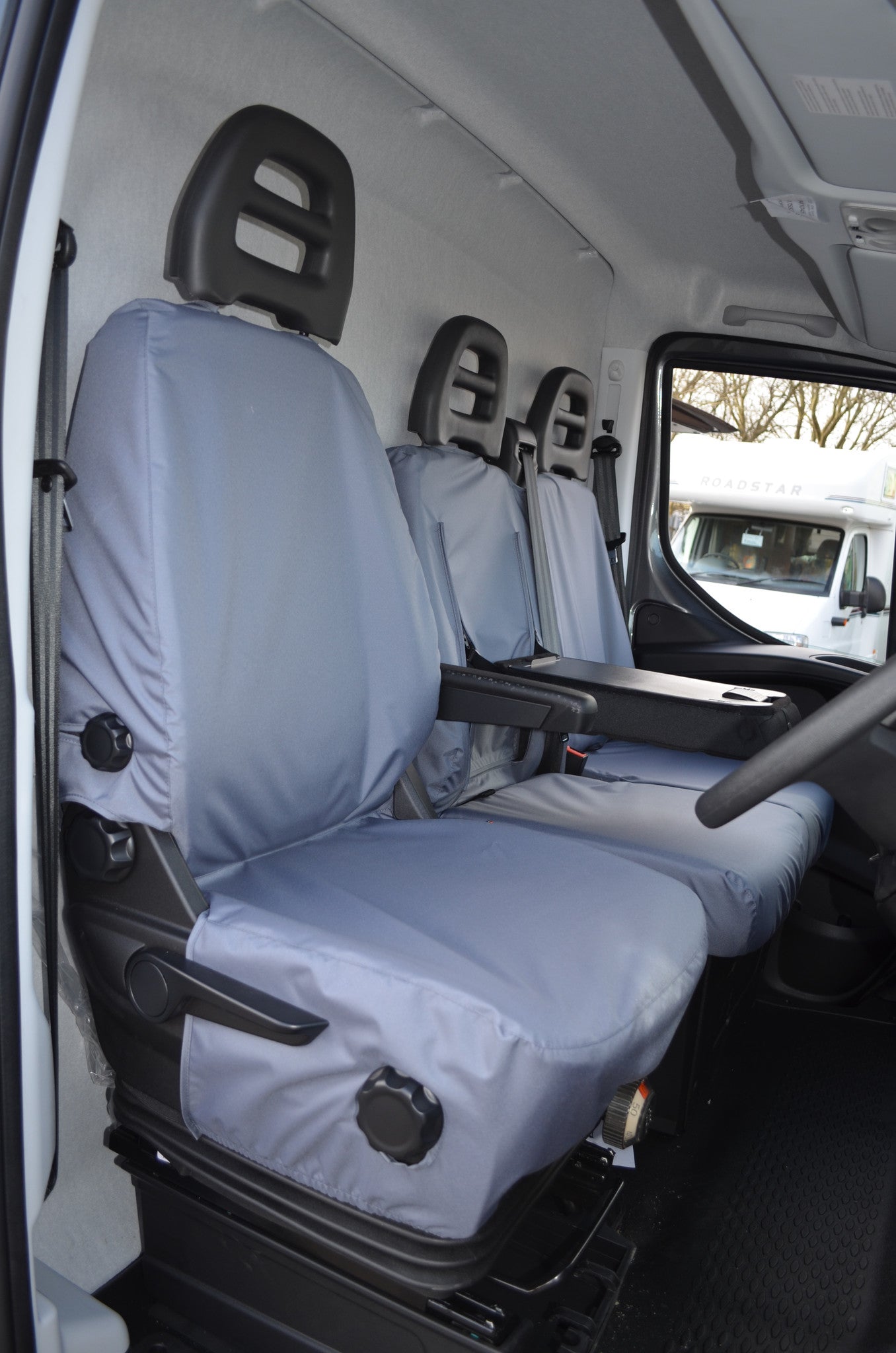 Iveco Daily Van 2014 Onwards Tailored Front Seat Covers Grey Seat Covers 4 Vans Ltd