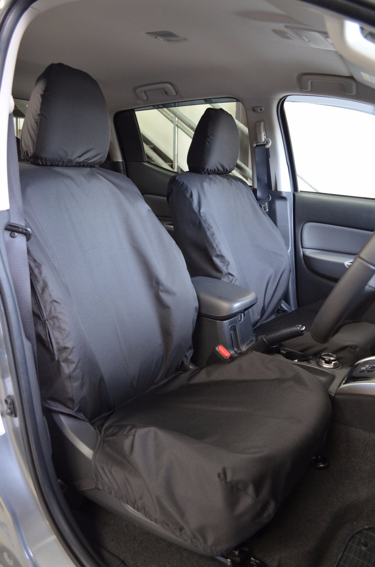 Fiat Fullback 2016 Onwards Tailored Seat Covers Front Seats / Black Seat Covers 4 Vans Ltd