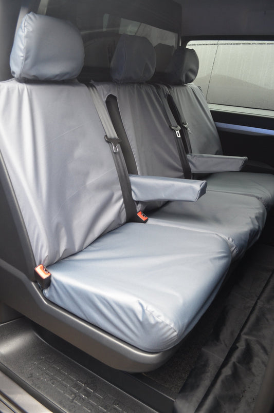 Toyota Proace 2016+ Crew Cab Rear Tailored Seat Cover Grey Seat Covers 4 Vans Ltd