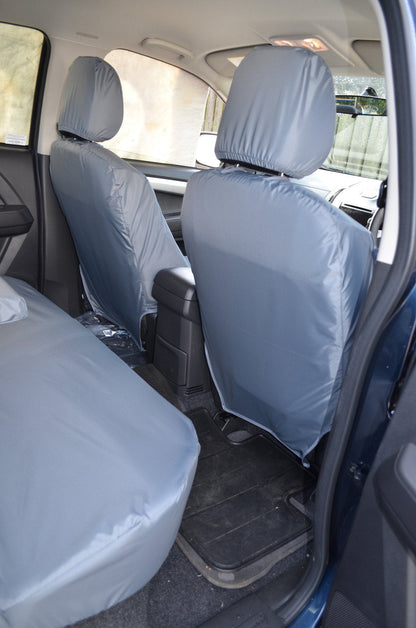 Isuzu D-Max 2012 Onwards Seat Covers Front Pair Seat Cover / Grey Seat Covers 4 Vans Ltd