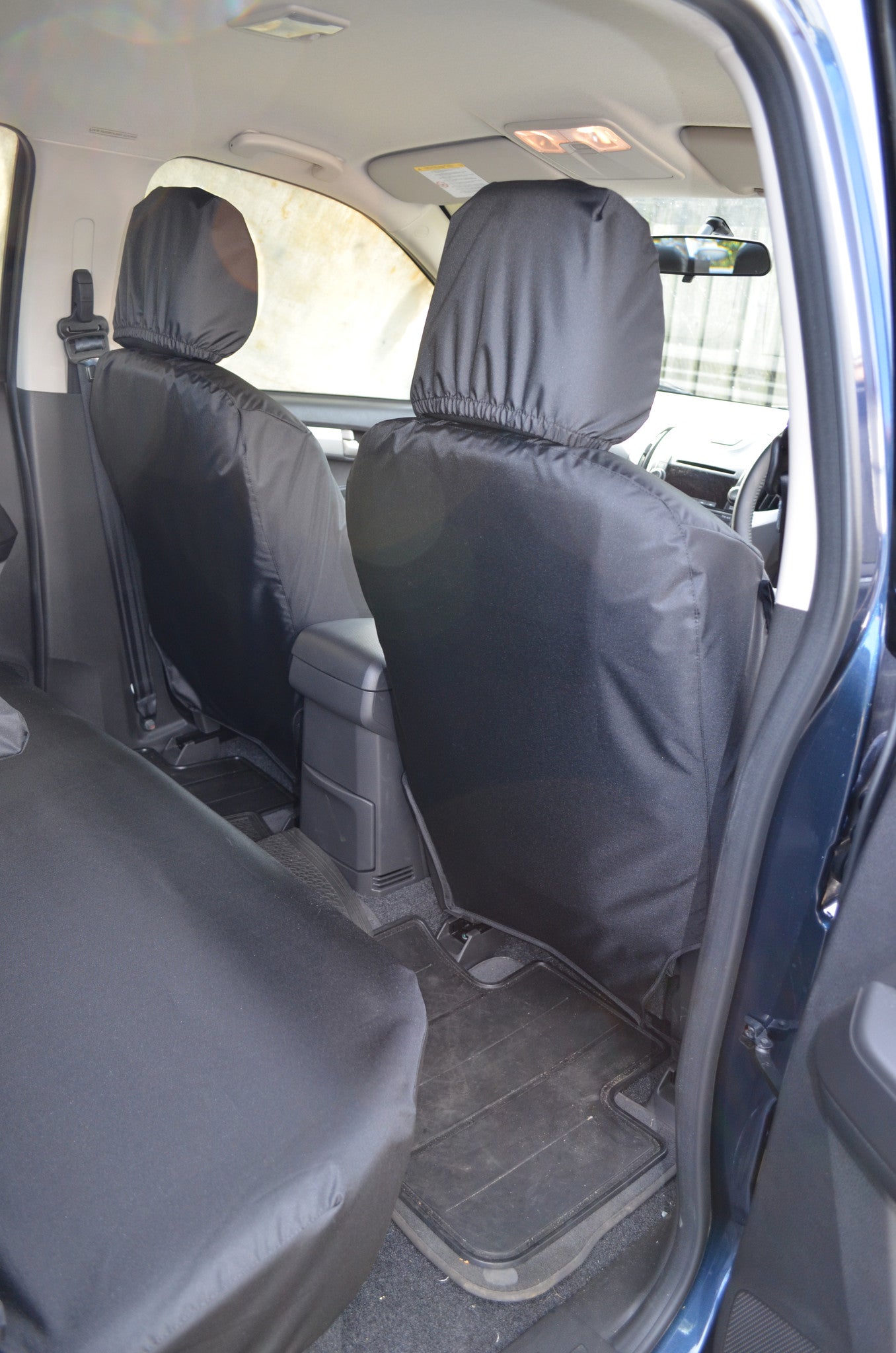 Isuzu D-Max 2012 Onwards Seat Covers Front Pair Seat Cover / Black Seat Covers 4 Vans Ltd