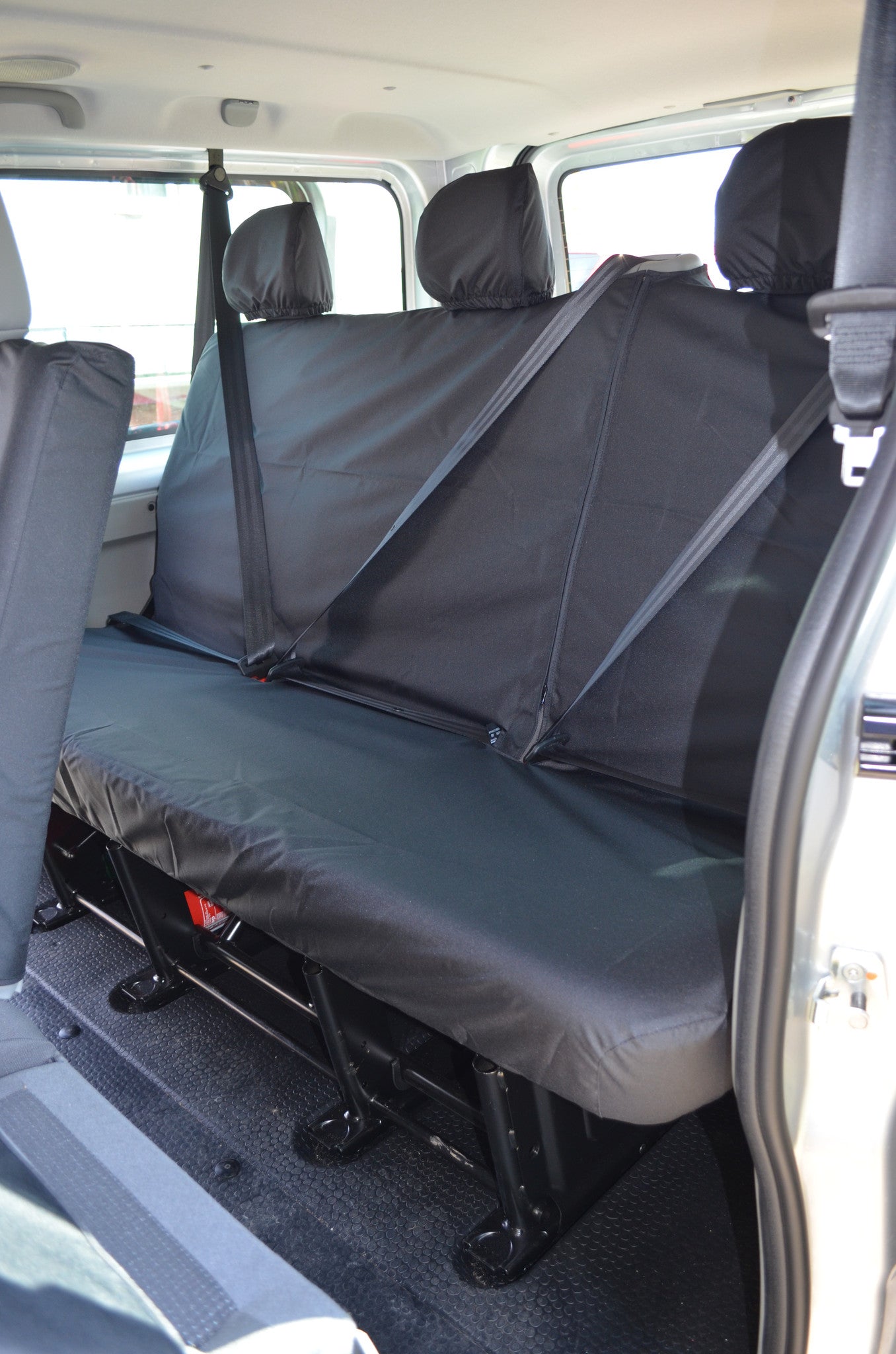 Nissan Primastar Minibus 2006 - 2014 Seat Covers Black / 3rd Row Bench Seat Covers 4 Vans Ltd