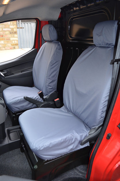 Nissan NV200 Van 2009 Onwards Tailored Front Seat Covers Grey / Non-Folding Seat Covers 4 Vans Ltd