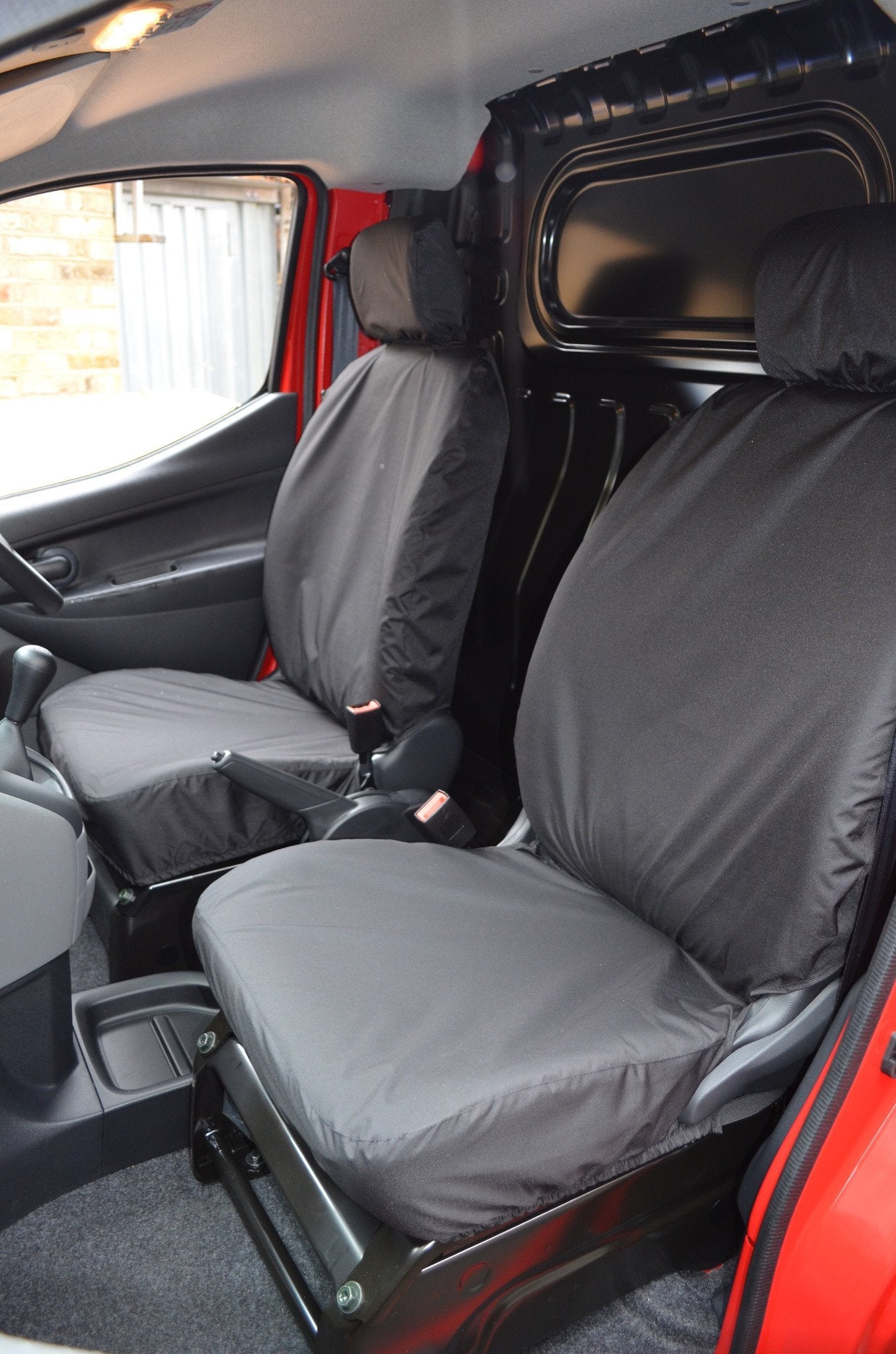 Nissan NV200 Van 2009 Onwards Tailored Front Seat Covers Black / Non-Folding Seat Covers 4 Vans Ltd