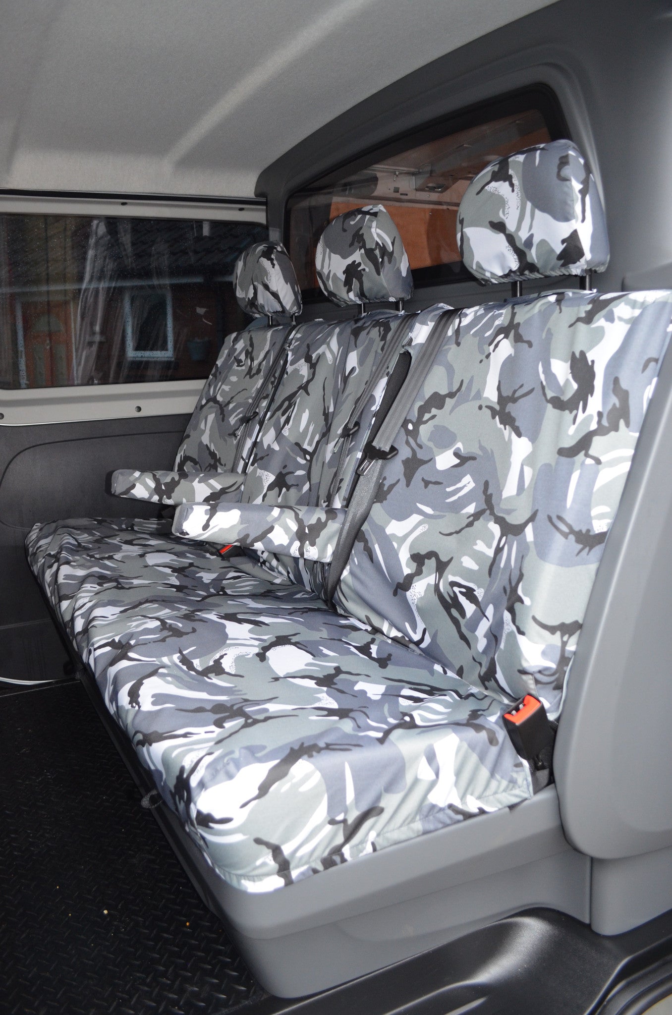 Fiat Talento Crew Cab 2016 Onwards Rear Seat Covers Rear Seats / Urban Camo Seat Covers 4 Vans Ltd