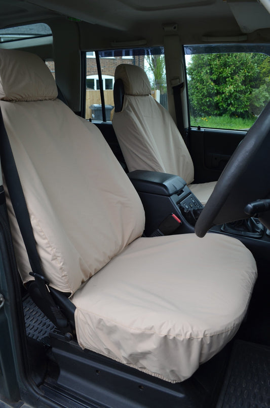 Land Rover Discovery 1998 - 2004 Series 2 Seat Covers Front Pair / Beige Seat Covers 4 Vans Ltd