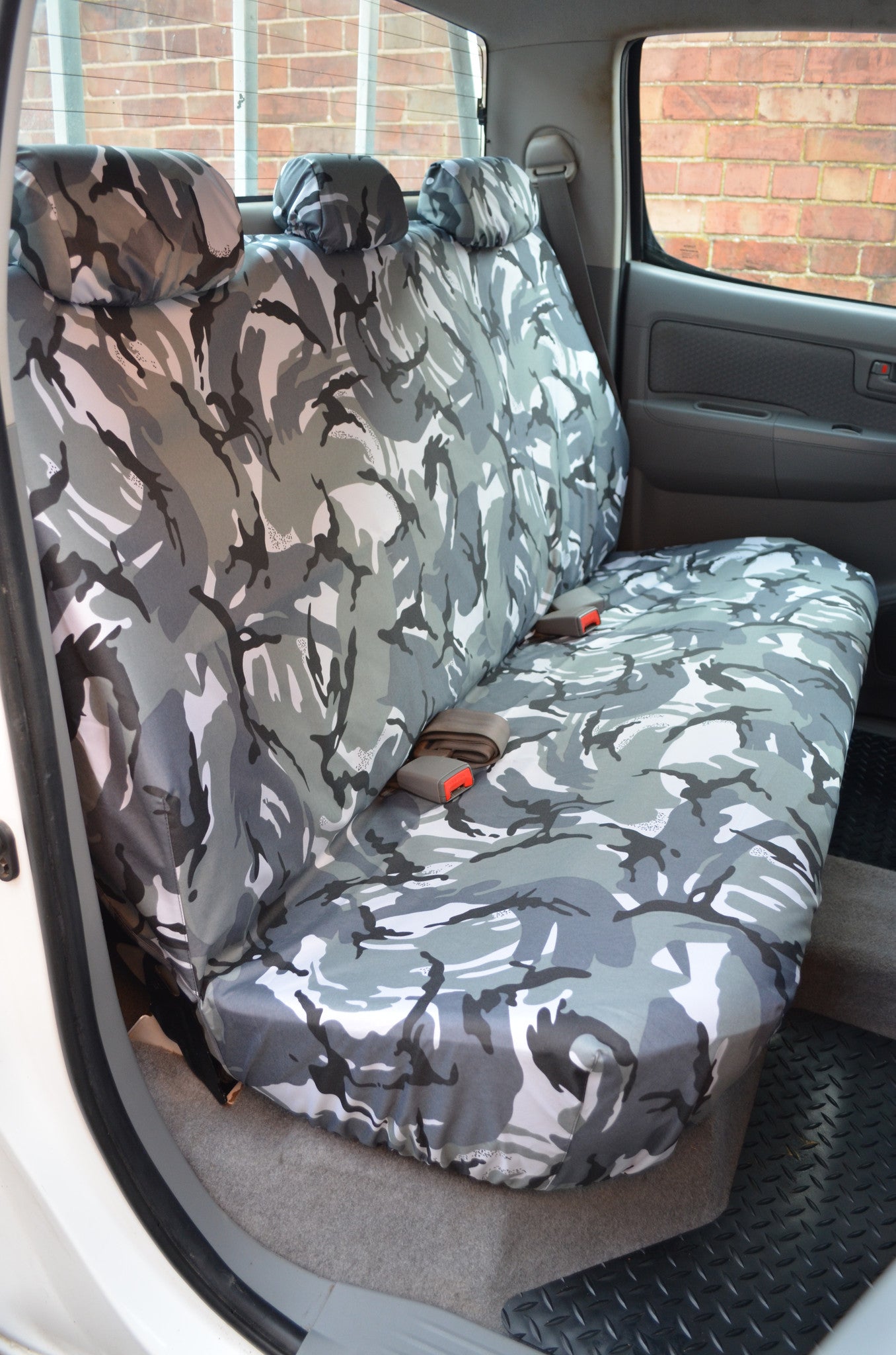 Toyota Hilux Invincible 2005 - 2016 Seat Covers Rear Seat Cover / Urban Camouflage Seat Covers 4 Vans Ltd