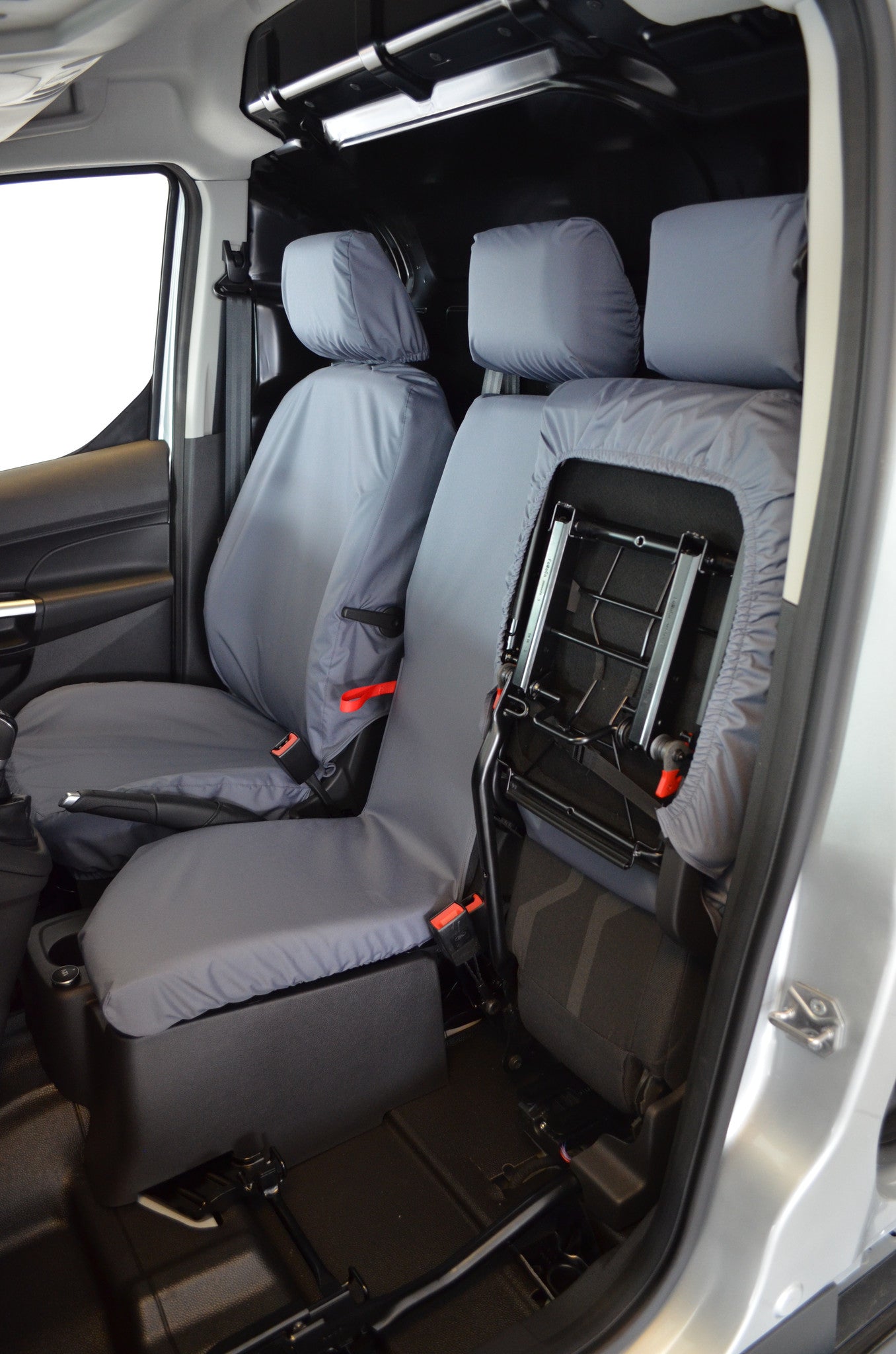 Ford Transit Connect Van 2014 - 2018 3-Seater Front Seat Covers Grey Seat Covers 4 Vans Ltd