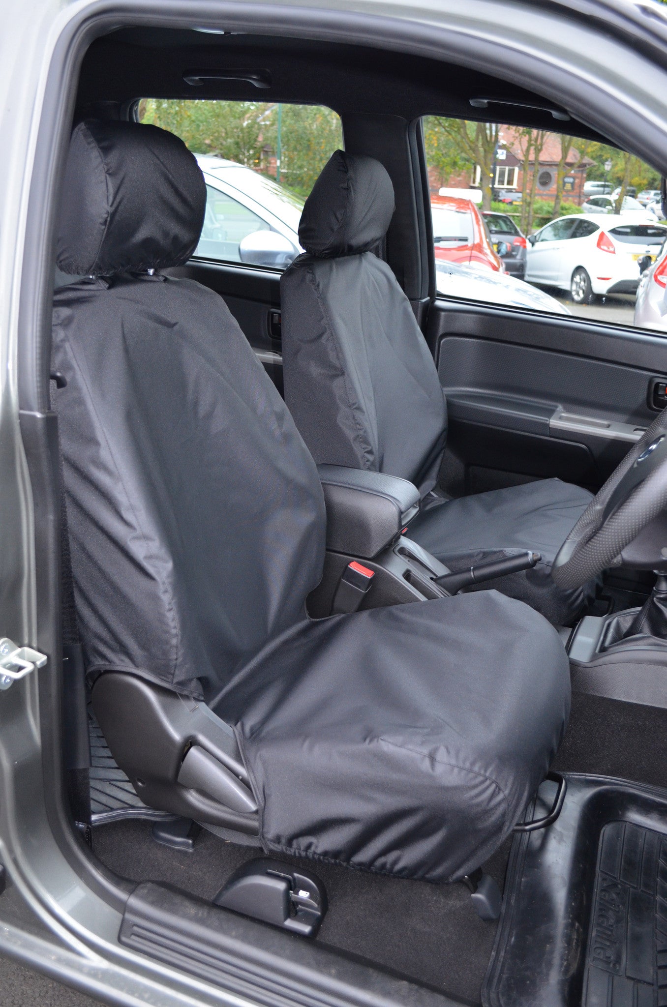 Isuzu Rodeo 2003 to 2012 Seat Covers Front Pair Seat Covers / Black Seat Covers 4 Vans Ltd