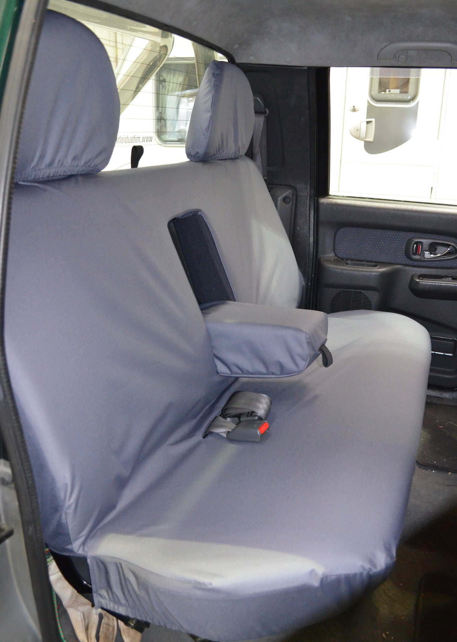 Mitsubishi L200 Double Cab (1998 to 2006) Tailored Seat Covers Rear Seat / Grey Seat Covers 4 Vans Ltd