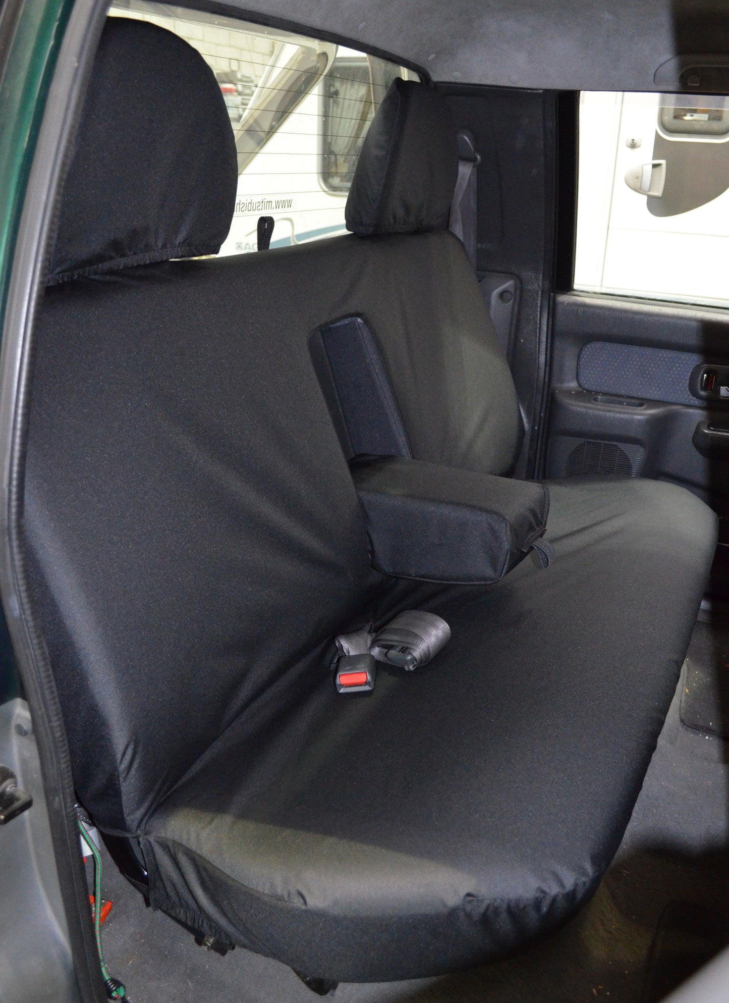 Mitsubishi L200 Double Cab (1998 to 2006) Tailored Seat Covers Rear Seat / Black Seat Covers 4 Vans Ltd