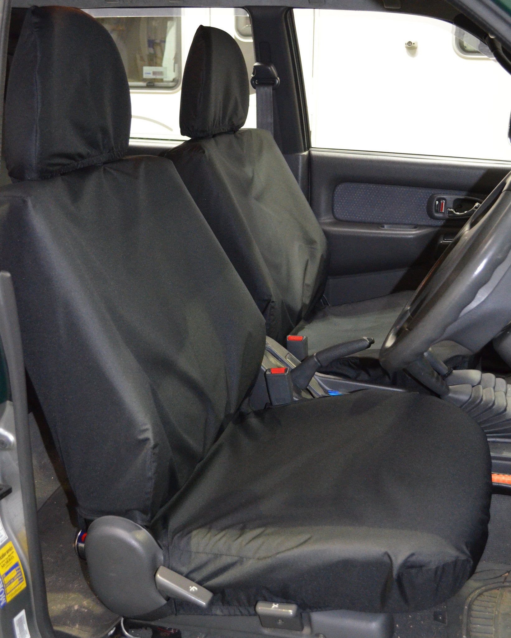 Mitsubishi L200 Double Cab (1998 to 2006) Tailored Seat Covers Front Seats / Black Seat Covers 4 Vans Ltd