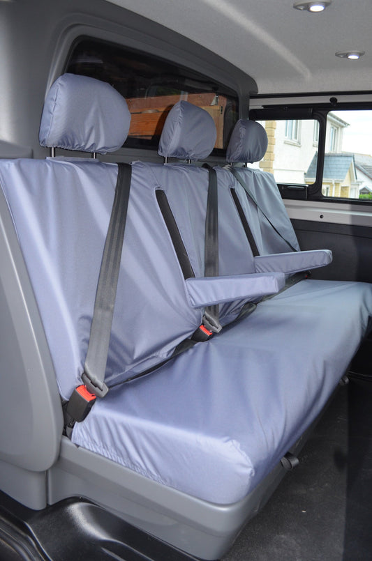 Vauxhall Vivaro Sportive Double Cab 2014-2019 Tailored Rear Seat Covers  Seat Covers 4 Vans Ltd