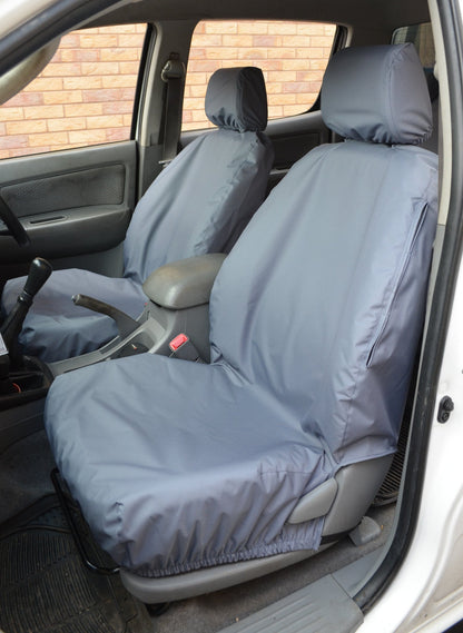 Toyota Hilux 2005 - 2016 Seat Covers Front Pair / Grey Seat Covers 4 Vans Ltd