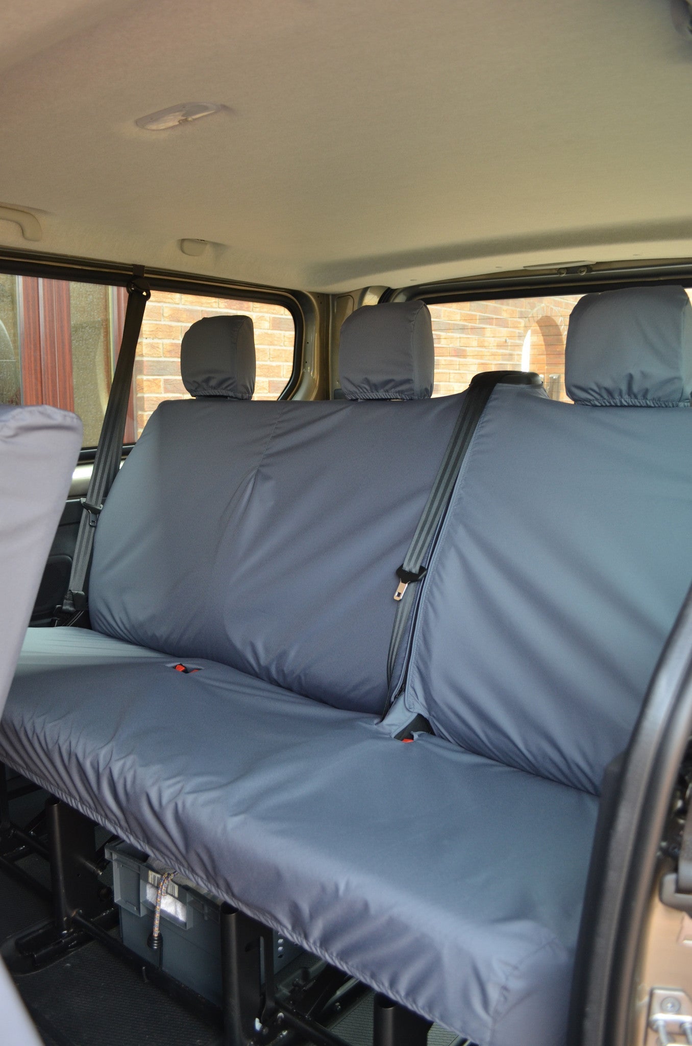 Fiat Talento Combi 2016+ 9-Seater Minibus Seat Covers Grey / 3rd Row Rear Seat Covers 4 Vans Ltd