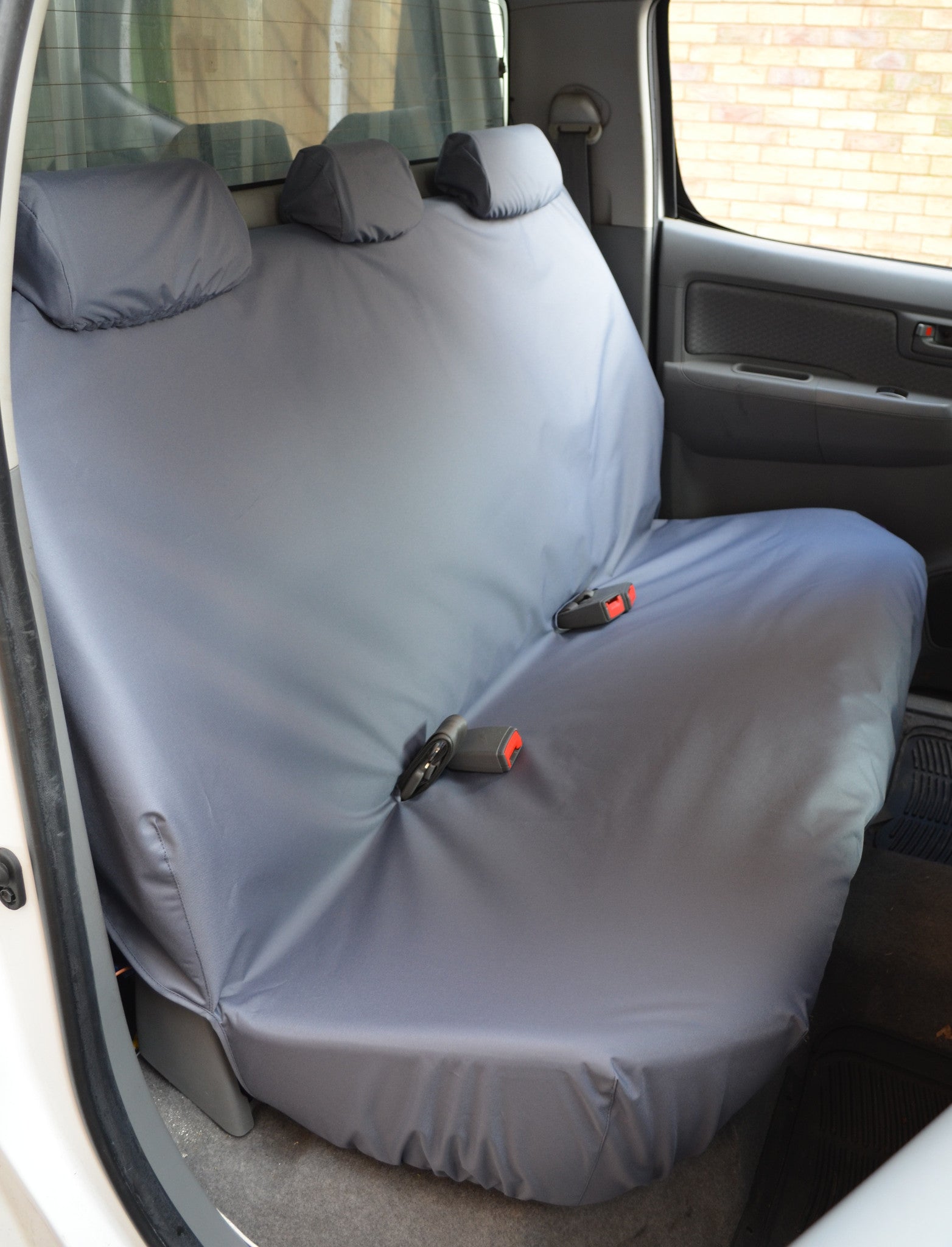 Toyota Hilux Invincible 2005 - 2016 Seat Covers Rear Seat Cover / Grey Seat Covers 4 Vans Ltd