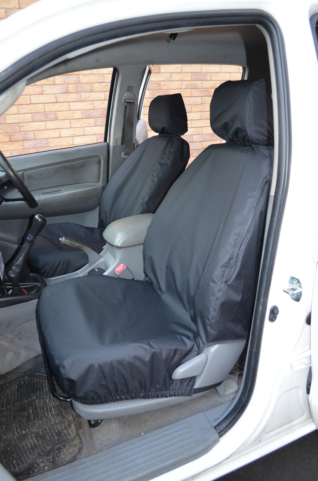 Toyota Hilux Invincible 2005 - 2016 Seat Covers Front Pair Seat Covers / Black Seat Covers 4 Vans Ltd