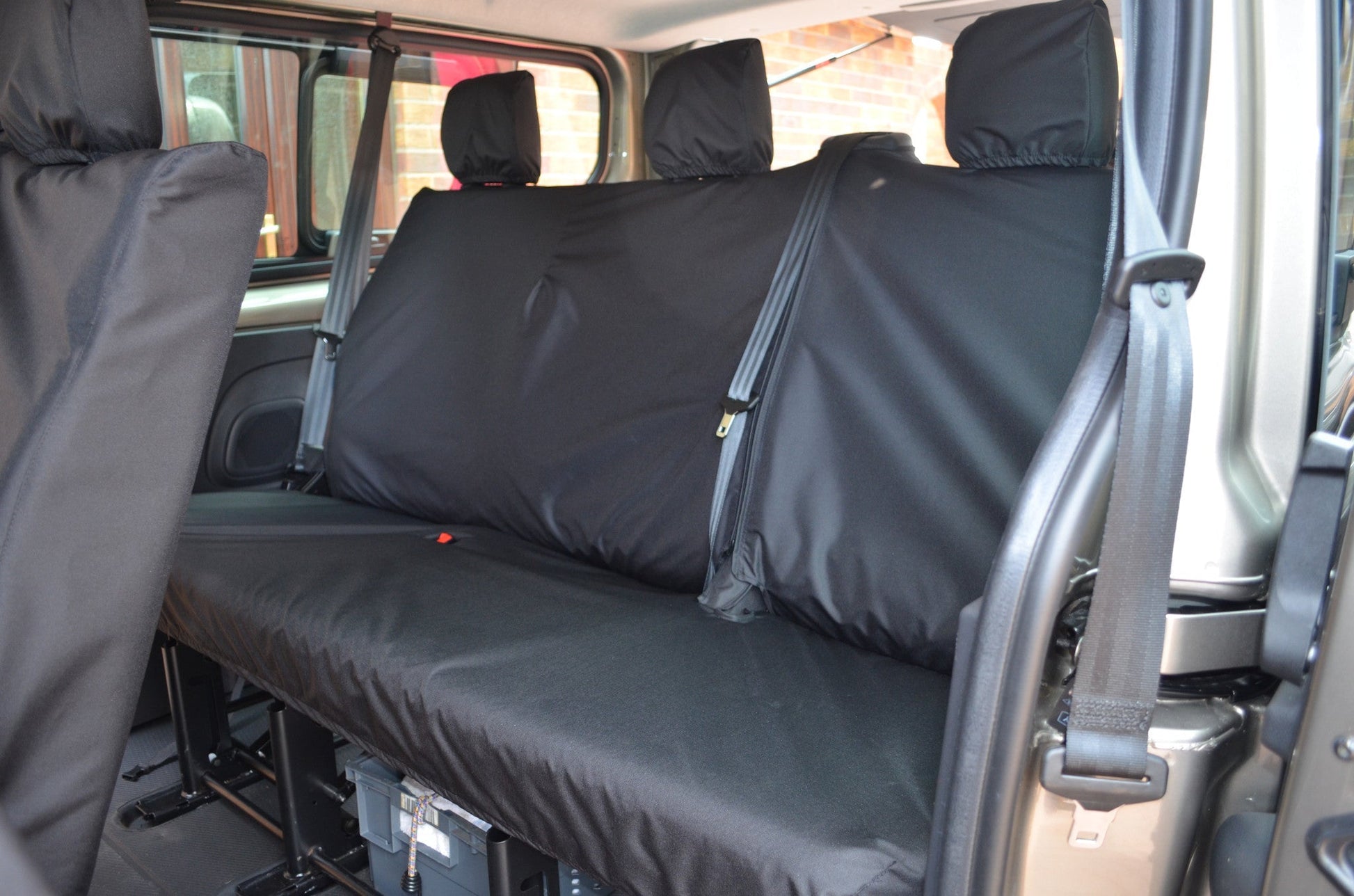 Nissan NV300 2016+ 9-Seater Minibus Seat Covers Black / 3rd Row Rear Seat Covers 4 Vans Ltd