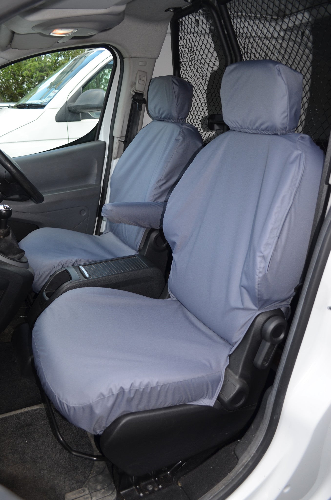 Citroen Berlingo Van 2008 - 2018 Front Pair Seat Covers Grey Seat Covers 4 Vans Ltd