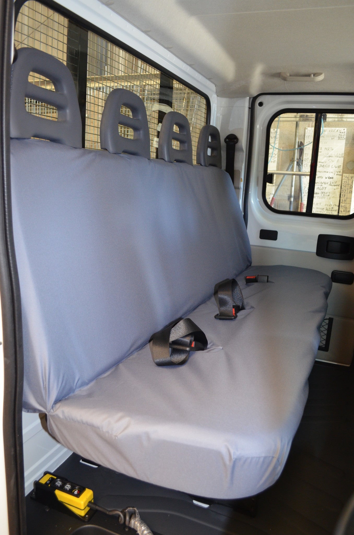 Fiat Ducato Van 2006 Onwards Tailored Seat Covers Crew Cab Rear Seats / Grey Seat Covers 4 Vans Ltd