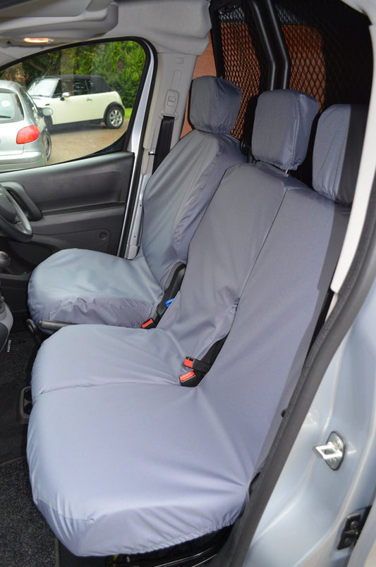 Vauxhall Combo Van 2018+ 3-Seater Front Seat Covers Grey Seat Covers 4 Vans Ltd