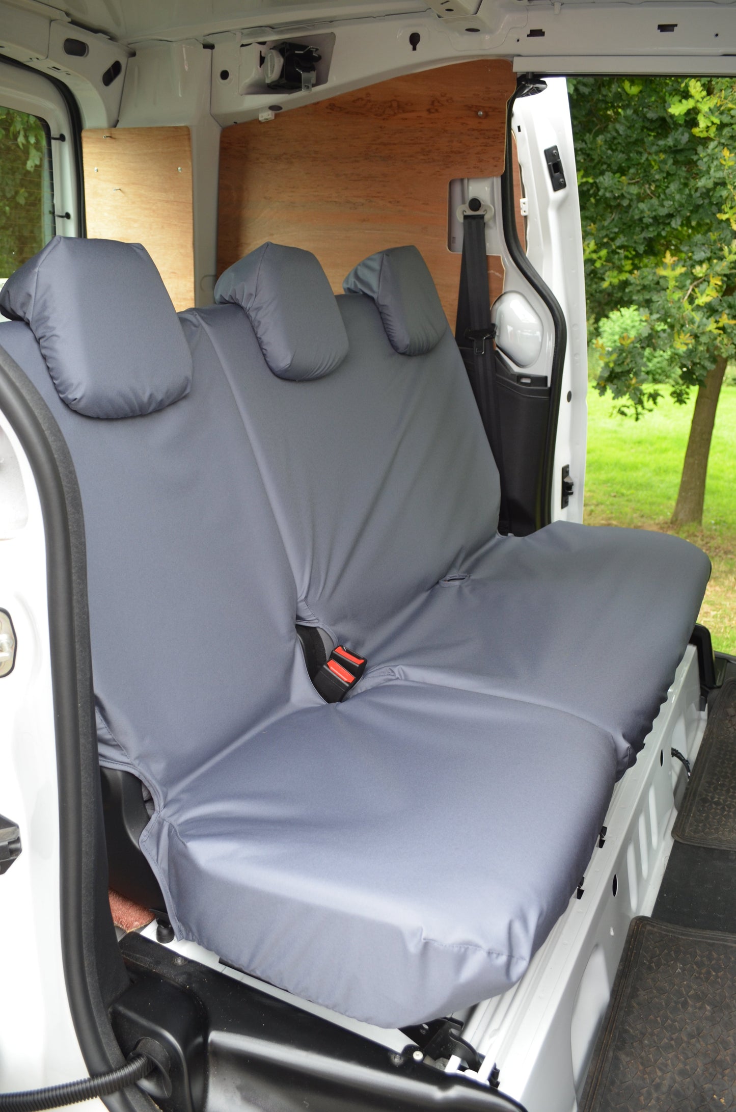 Citroen Berlingo Van 2008 - 2018 Rear Single &amp; Double Seat Covers Grey Seat Covers 4 Vans Ltd